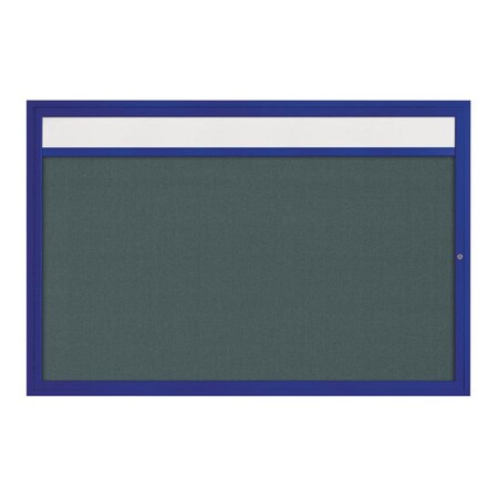 United Visual Products Slim Enclosed Corkboard, 36"x36", White Alum Frame/Cork UVEB3636-WHITE-CORK